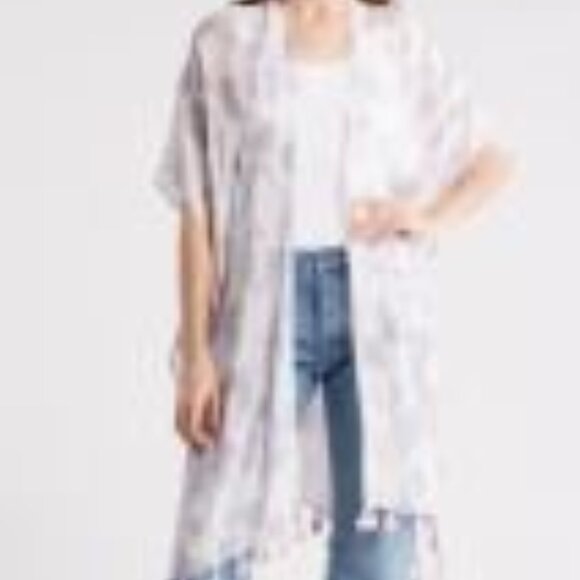 Nordstrom NWT Print Tassel Duster OS - Picture 1 of 8